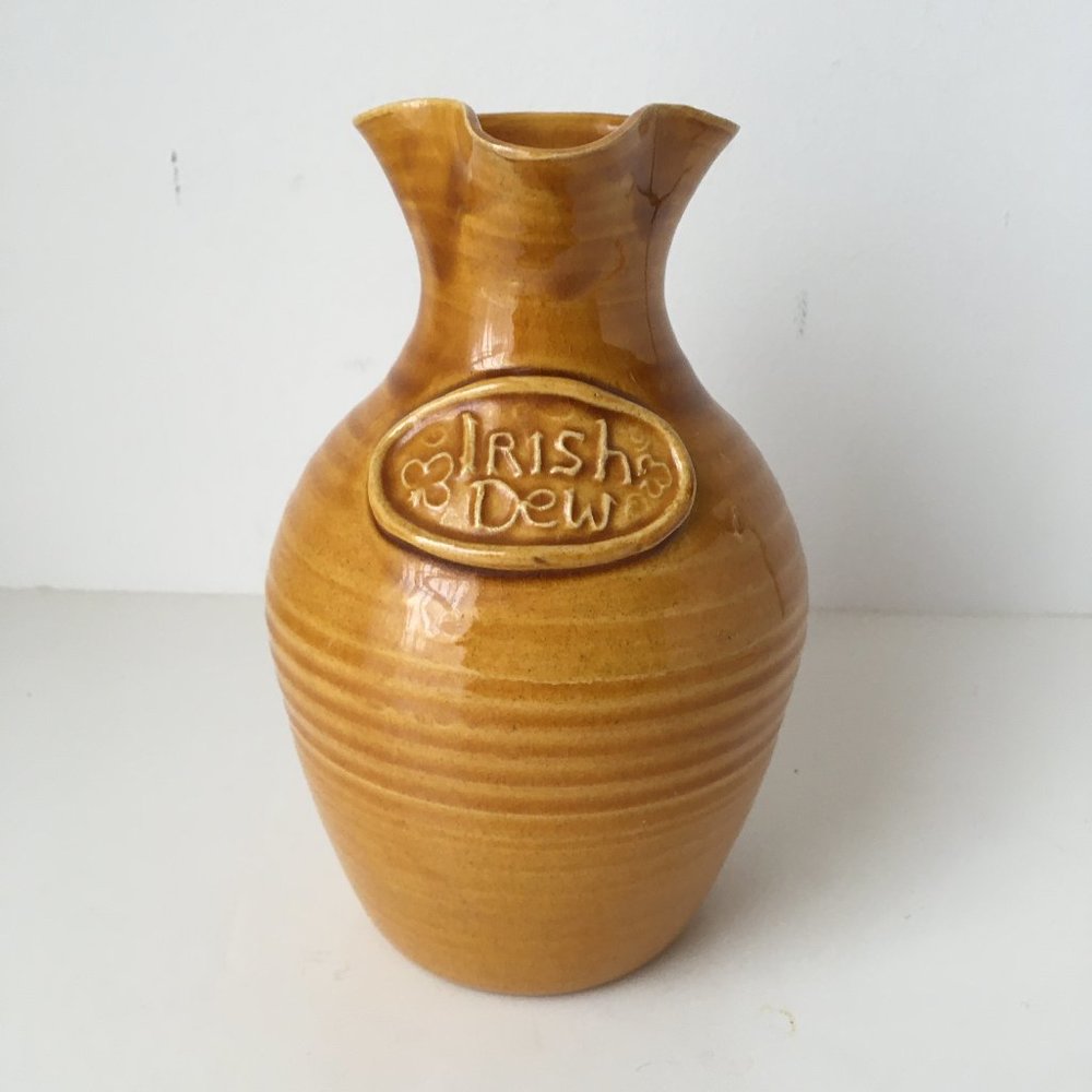 Vintage Brown Irish Dew Ceramic Vase
